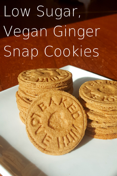 Healthy Vegan Low Sugar Ginger Cookies