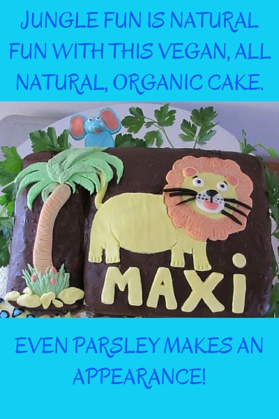 Vegan, All Natural Kids Jungle Lion Cake